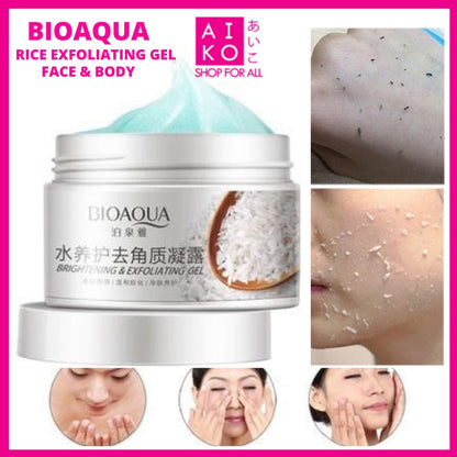 Bioaqua Rice Deep cleansing Aqua Gel Moisturizes Exfoliating Facial Scrub